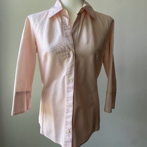 Banana Republic Tailored Fit Pink and White Button Down, Size M